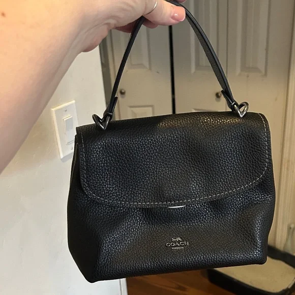 Coach Black Leather Satchel - Picture 2 of 7